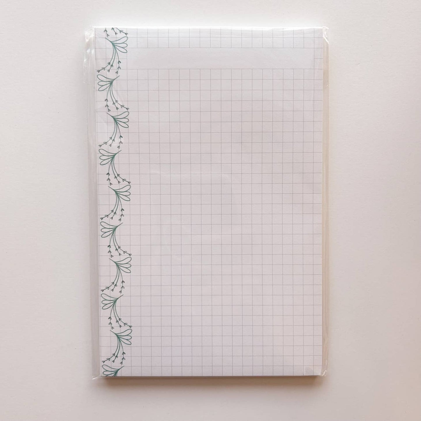 Modern Floral Graph Paper Notepad