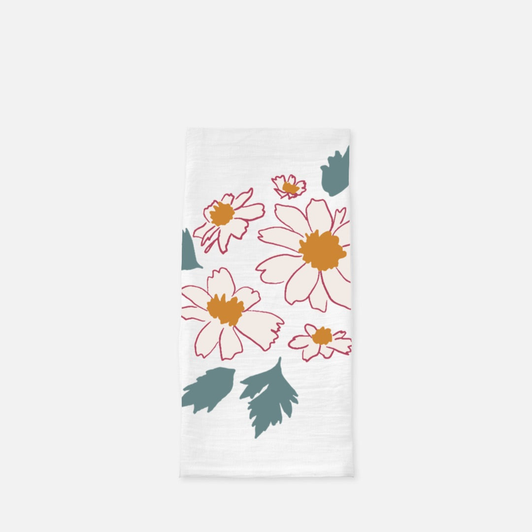 Spring Flowers Tea Towel (Flour Sack)